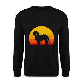Goldendoodle - Unisex Sweatshirt - black - Front - Alina (178cm) & Michal (187cm)