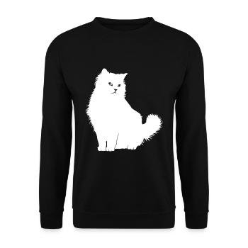 Ragdoll Katze Ragdoll-Katze - Unisex Pullover - Schwarz - Vorne - Alina (178cm) & Michal (187cm)