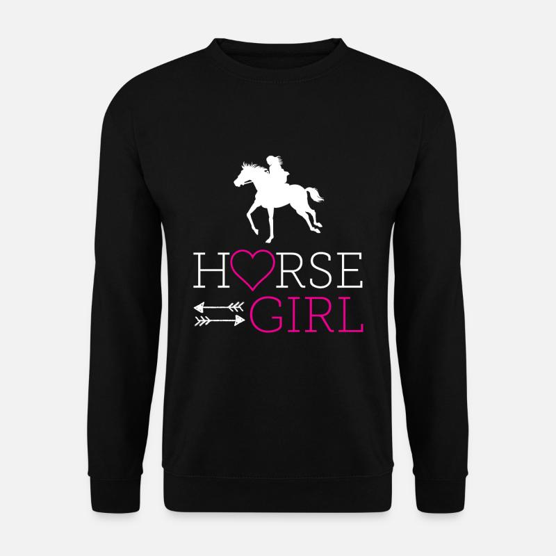 Fille de cheval j'aime mon cheval - Sweat-shirt Unisexe - noir