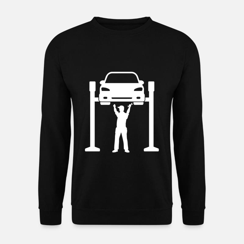 Auto Schrauber KFZ Mechaniker Hebebühne - Unisex Pullover - Schwarz