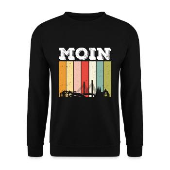 Skyline rétro de Moin Bremen - Sweat-shirt Unisexe - noir - Devant - Alina (178cm) & Michal (187cm)