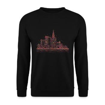 Carnaval de Bonn Chameaux Confettis Bonn Confettis - Sweat-shirt Unisexe - noir - Devant - Alina (178cm) & Michal (187cm)