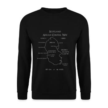 Scotland Arran Coastal Way - Unisex Pullover - Schwarz - Vorne - Alina (178cm) & Michal (187cm)