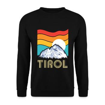 Montagnes rétro du Tyrol - Sweat-shirt Unisexe - noir - Devant - Alina (178cm) & Michal (187cm)