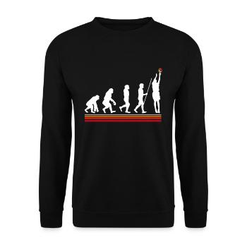 Retro basketball evolution - Unisex Sweatshirt - black - Front - Alina (178cm) & Michal (187cm)