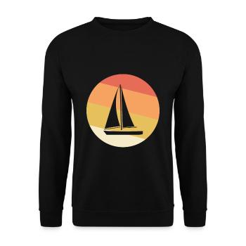 Vintage Sailing Ship - Unisex Sweatshirt - black - Front - Alina (178cm) & Michal (187cm)
