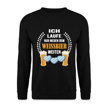 wandern bergwandern trekking wanderweg weißbier - Unisex Pullover - Schwarz - Vorne - Alina (178cm) & Michal (187cm)