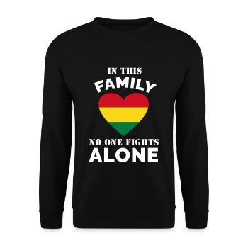 Bolivia Family Spruch - Unisex Sweatshirt - black - Front - Alina (178cm) & Michal (187cm)