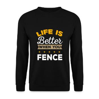 La vie est meilleure quand vous vous battez - Sweat-shirt Unisexe - noir - Devant - Alina (178cm) & Michal (187cm)