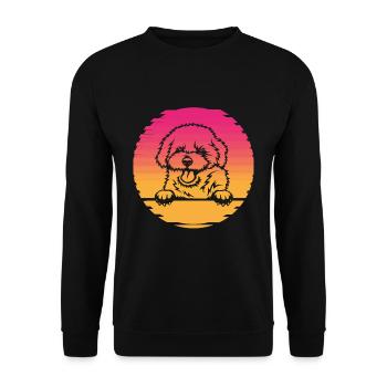 Bichon Frise - Sweat-shirt Unisexe - noir - Devant - Alina (178cm) & Michal (187cm)