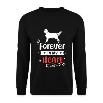 Setter irlandais pour toujours dans mon cœur - Sweat-shirt Unisexe - noir - Devant - Alina (178cm) & Michal (187cm)