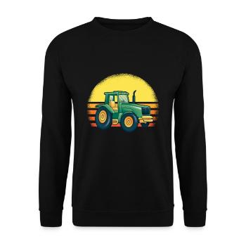 Traktor Trecker fahren - Unisex Pullover - Schwarz - Vorne - Alina (178cm) & Michal (187cm)