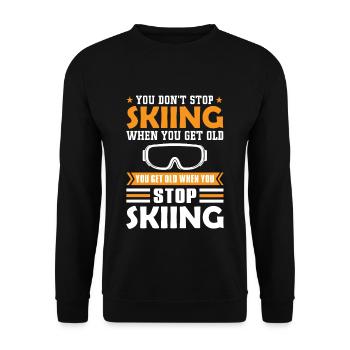 Ski Pension de vieillesse dicton - Sweat-shirt Unisexe - noir - Devant - Alina (178cm) & Michal (187cm)