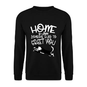 Collie Cute Saying Dog Dog Owner - Unisex Sweatshirt - black - Front - Alina (178cm) & Michal (187cm)