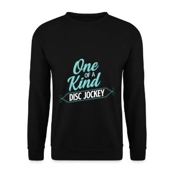 DJ Einzigartiger Disc Jockey - Unisex Pullover - Schwarz - Vorne - Alina (178cm) & Michal (187cm)