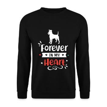 Irish Terrier pour toujours dans mon cœur - Sweat-shirt Unisexe - noir - Devant - Alina (178cm) & Michal (187cm)