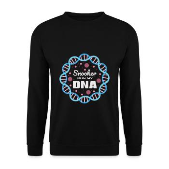 Snooker ist in meiner DNA - Unisex Pullover - Schwarz - Vorne - Alina (178cm) & Michal (187cm)