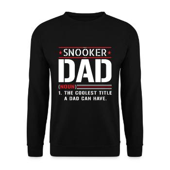 Snooker Papa Vater Spruch - Unisex Pullover - Schwarz - Vorne - Alina (178cm) & Michal (187cm)