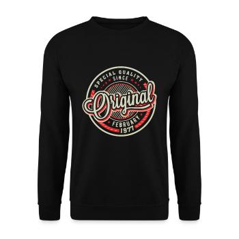 Special quality since February 1977 - Unisex Sweatshirt - black - Front - Alina (178cm) & Michal (187cm)