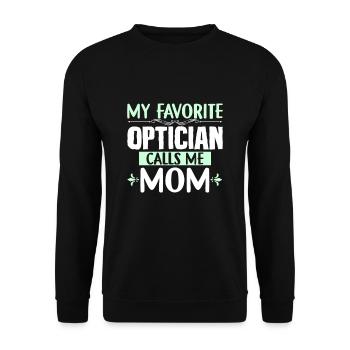 Mutter Bester Optiker - Unisex Pullover - Schwarz - Vorne - Alina (178cm) & Michal (187cm)