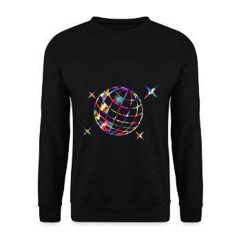 Disco ball mosaic colorful - Unisex Sweatshirt - black - Front - Alina (178cm) & Michal (187cm)