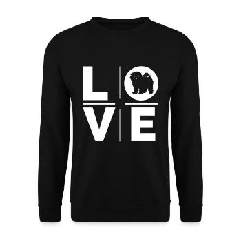 Bichon Frise Love - Sweat-shirt Unisexe - noir - Devant - Alina (178cm) & Michal (187cm)