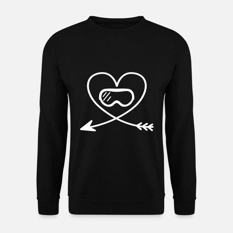 Ski Goggles Heart Arrow - Unisex Sweatshirt - black