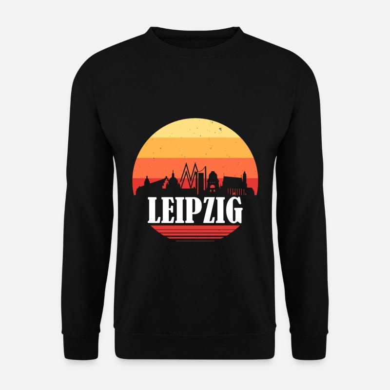 Leipzig Retro Skyline - Unisex Sweatshirt - black