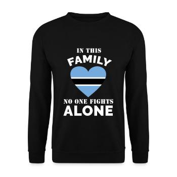 Botswana Family Spruch - Unisex Sweatshirt - black - Front - Alina (178cm) & Michal (187cm)