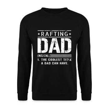 Coolest Papa Rafting - Unisex Sweatshirt - black - Front - Alina (178cm) & Michal (187cm)