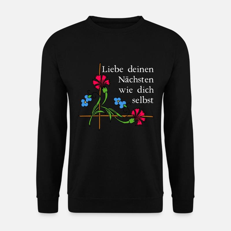 Nächstenliebe 2 - Unisex Pullover - Schwarz