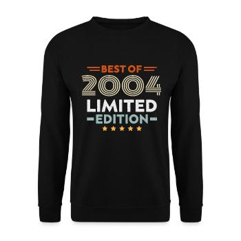 Retro 2004 Vintage 20-jähriges Jubiläum 20-jähriges Jubiläum Geschenk 20 Jahre - Unisex Pullover - Schwarz - Vorne - Alina (178cm) & Michal (187cm)