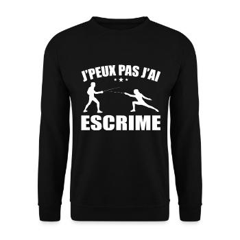 I can't I fencing - Unisex Sweatshirt - black - Front - Alina (178cm) & Michal (187cm)
