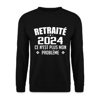 Humor Gift Retiree 2024 - Retired In 2024 - Unisex Sweatshirt - black - Front - Alina (178cm) & Michal (187cm)