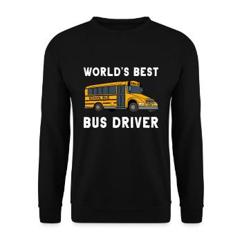 Cadeau d'autobus scolaire Meilleur conducteur d'autobus scolaire - Sweat-shirt Unisexe - noir - Devant - Alina (178cm) & Michal (187cm)
