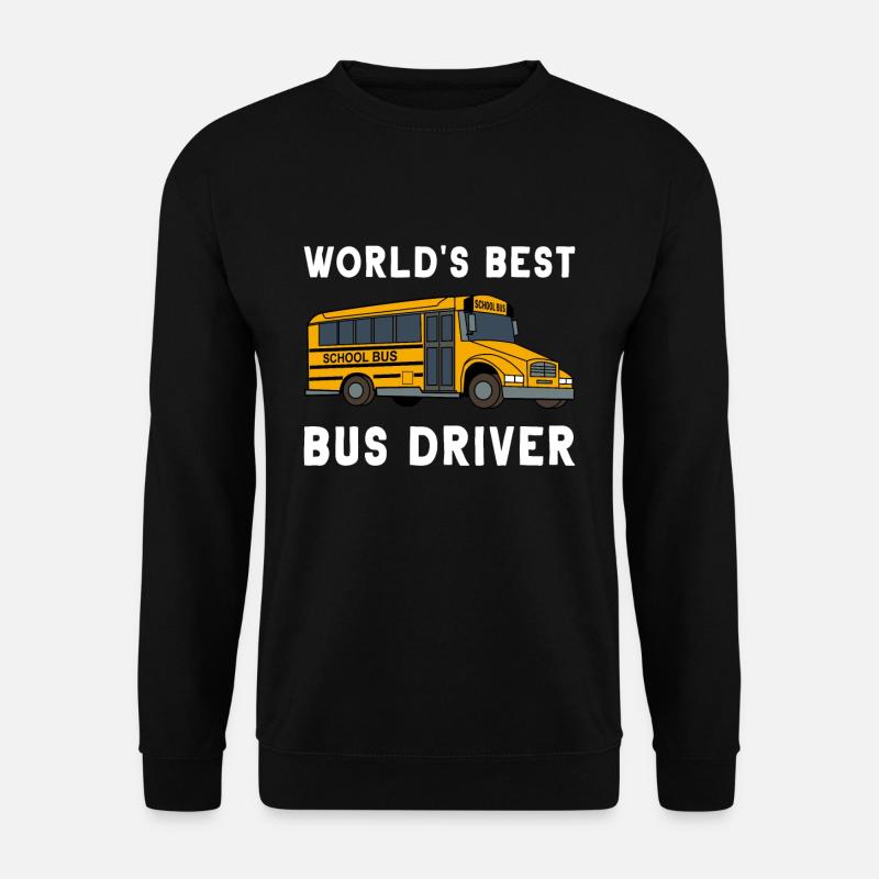 Bus Bester Busfahrer Schule Schulbus Geschenk - Unisex Pullover - Schwarz