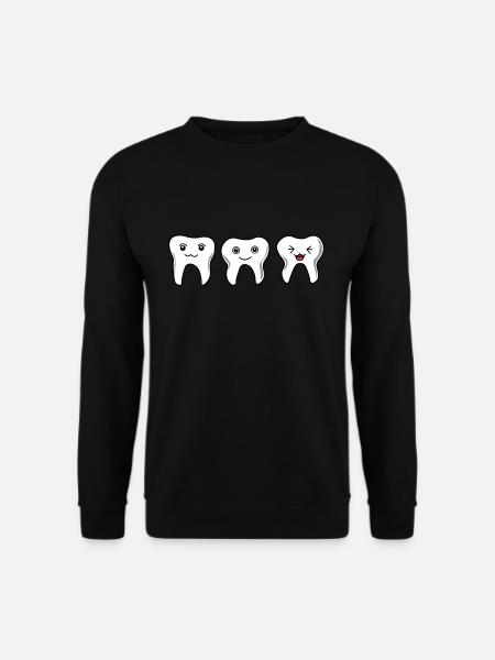 Zahnarzt Zähne Zahn Zahnmedizin Assistent Geschenk - Unisex Pullover - Schwarz