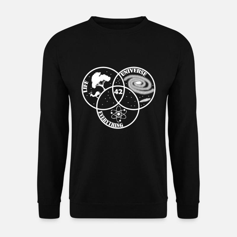 42 Die Antwort Auf Alles Universum Leben Geschenk - Unisex Pullover - Schwarz