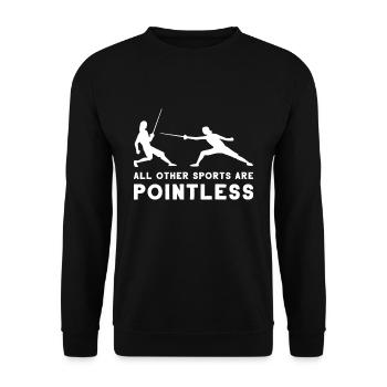 Fencing Fencer Futile sword sword fighting - Unisex Sweatshirt - black - Front - Alina (178cm) & Michal (187cm)
