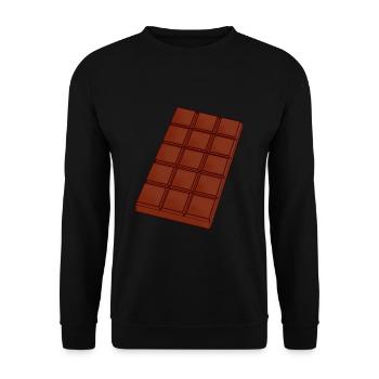 Tafel Schokolade Milch Liebhaber Zucker Geschenk - Unisex Pullover - Schwarz - Vorne - Alina (178cm) & Michal (187cm)