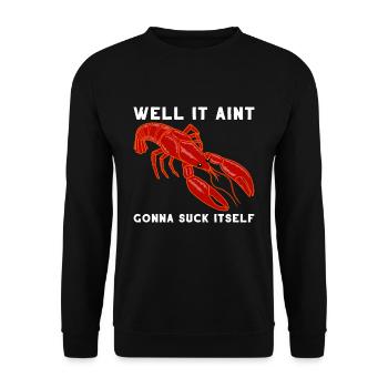 Krebse Hummer Krabben Meerestiere Wortspiel - Unisex Pullover - Schwarz - Vorne - Alina (178cm) & Michal (187cm)