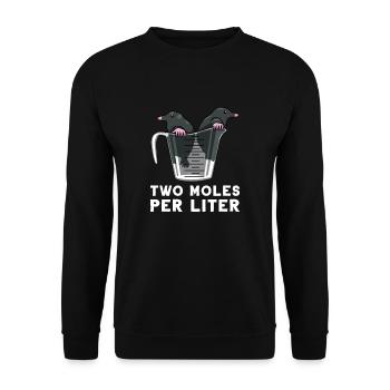 Mole Mole per Liter Chemistry Physics Gift - Unisex Sweatshirt - black - Front - Alina (178cm) & Michal (187cm)