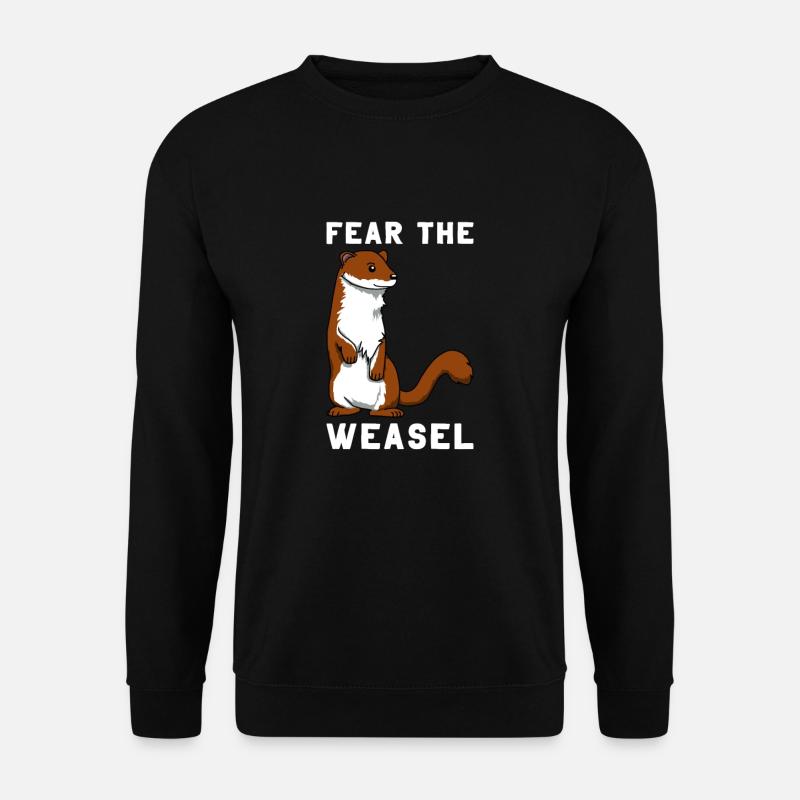 Wiesel Marder Frettchen Wildtiere Natur Geschenk - Unisex Pullover - Schwarz
