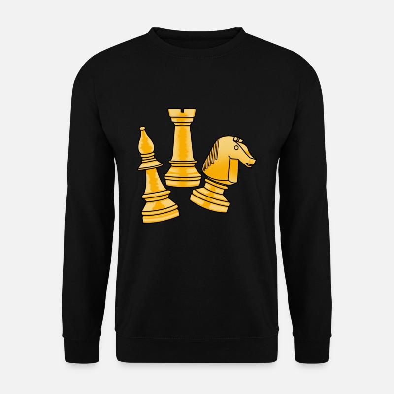 Chess king Chess king Chess piece Board game - Unisex Sweatshirt - black