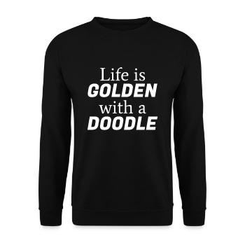 Goldendoodle Puppy Dogs Golden Doodle Gift - Unisex Sweatshirt - black - Front - Alina (178cm) & Michal (187cm)