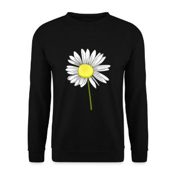 Marguerite fleur fleurs marguerites jardin - Sweat-shirt Unisexe - noir - Devant - Alina (178cm) & Michal (187cm)