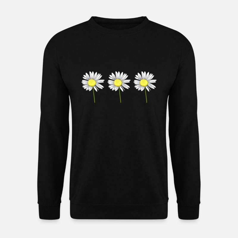 Gänseblümchen Blume Blumig Margeriten Garten - Unisex Pullover - Schwarz