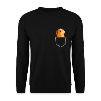 Guinea pig rodent guinea pig gift - Unisex Sweatshirt - black - Front - Alina (178cm) & Michal (187cm)