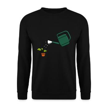 Garden gardening watering flowers plant - Unisex Sweatshirt - black - Front - Alina (178cm) & Michal (187cm)