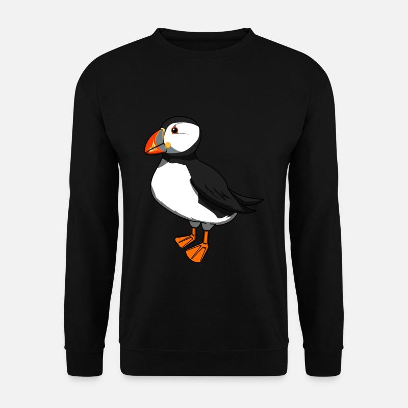 Papageitaucher Vogel Tier Natur Tierwelt Geschenk - Unisex Pullover - Schwarz